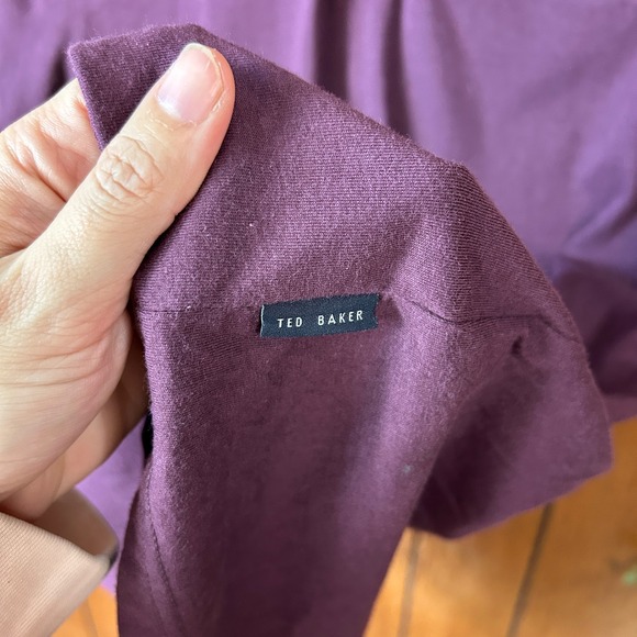 Ted Baker London Mens Purple Short Sleeve Polo Shirt Size 3 - Picture 8 of 10